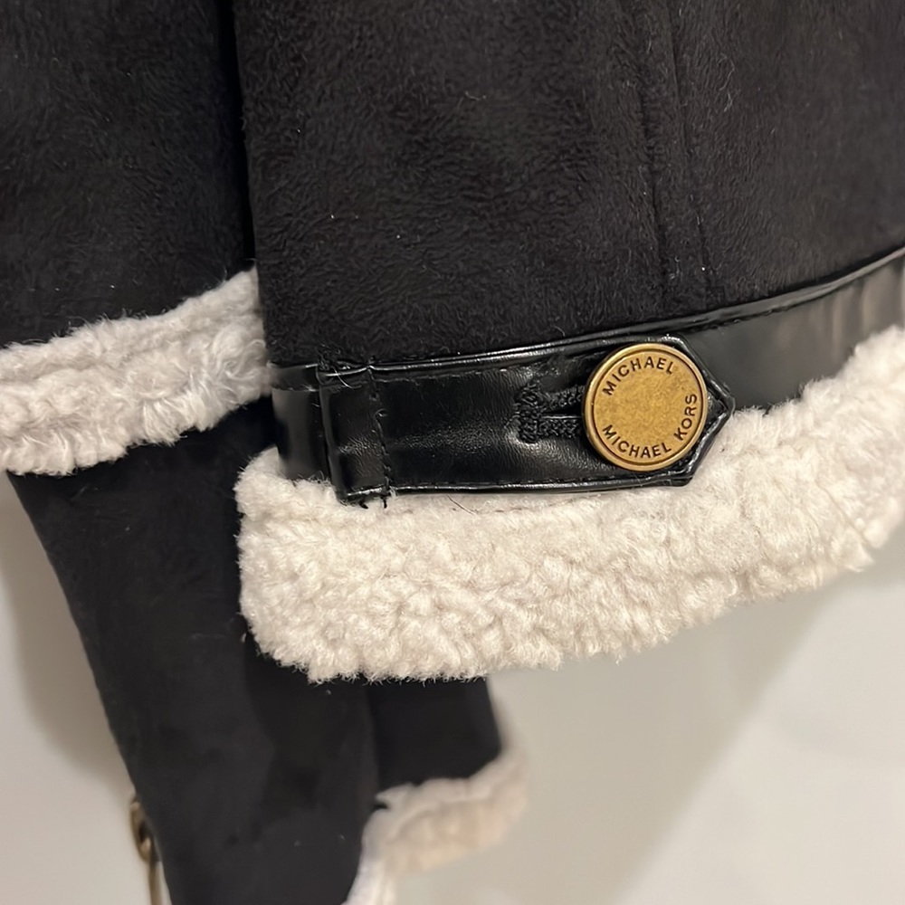 Michael Kors Faux Shearling Sherpa Lined women’s black jacket - Picture 6 of 8